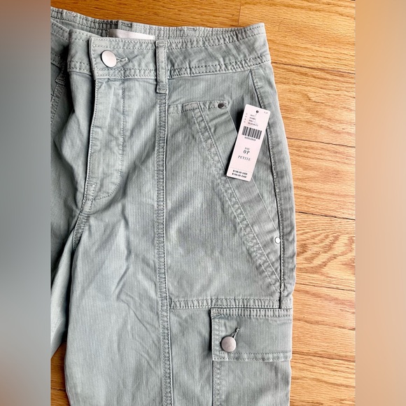 NWT By Anthropologie Utility Barrel Leg Pants Light Blue 0 Petite - Picture 3 of 7